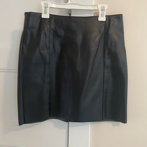 Faux leather mini skirt